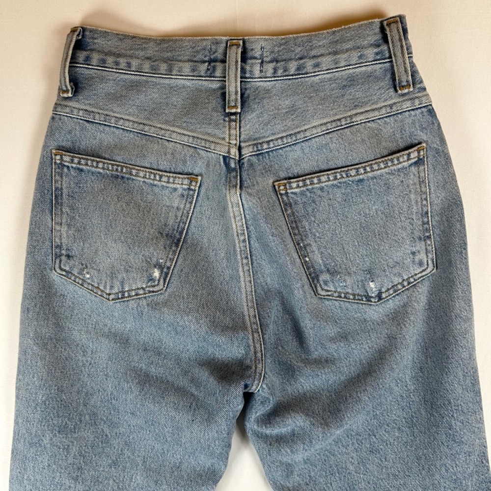 AGOLDE‎ Pinch High Waisted Light Wash Straight Leg Jeans Size 24 - Picture 9 of 11